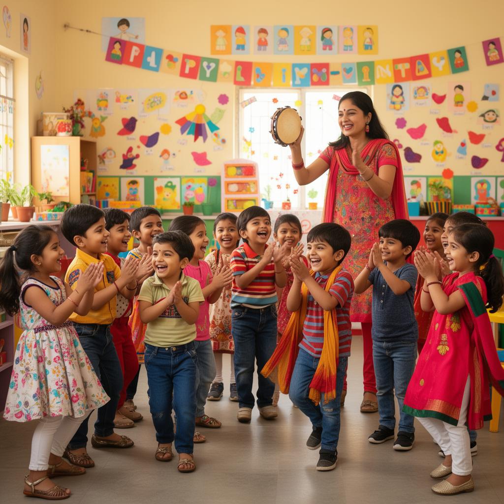 Music and dance activity in the classroom